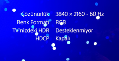  PS4 Pro - LG TV Goruntu ve HDR sorunu