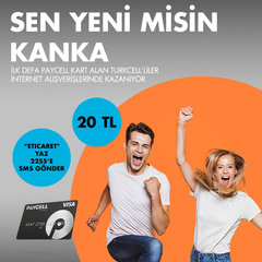 Turkcell’lilere Paycell Kart ile tek seferde 100 TL ve Üzeri İnternet Harcamasına 20 TL Hediye!