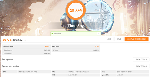 Çeşitli 3dmark Timespy Sonuçları
