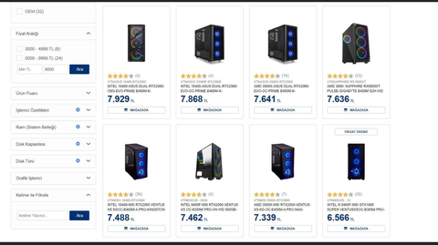 Acil! 8000 tl Vatan Sistem Önerisi