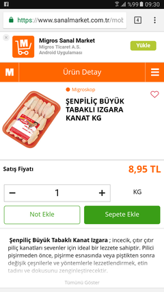 Tavuk Kanat Migros ve Kasaplarda 7-9 tl sözde ucuzluk marketlerinde 14-15 tl , Uyanık ol Mangalcı