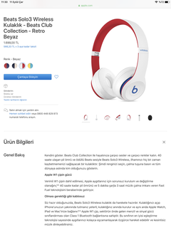 [SATILDI] BEATS SOLO 3 WİRELESS (SIFIR) - 650 TL RETRO BEYAZ