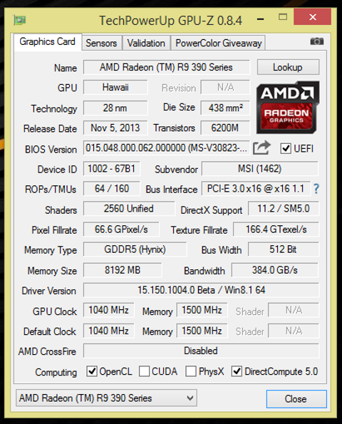 MSI R9 390 ALINDI