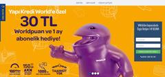 TurkNet'te Yapı Kredi World’e özel 30 TL Worldpuan