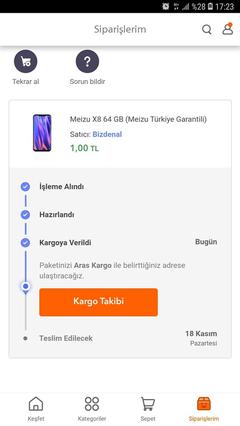 Hepsiburada 1 tl ye telefon satacak saat 20.00 de