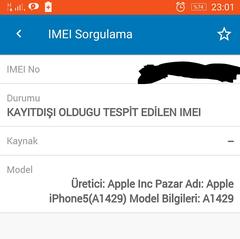 iPhone 5 Kayıt Dışı Olduğu Tespit Edilen İmei- Pasaport Kaydı 