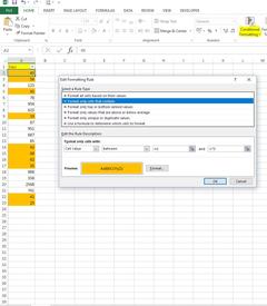 Excel'de bir sütundaki belirli aralıktaki sayıları bulmak (yardım)