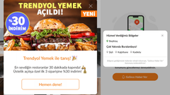 TRENDYOL YEMEK AÇILIŞA ÖZEL İLK 3 SİPARİŞ %30 İNDİRİMLİ