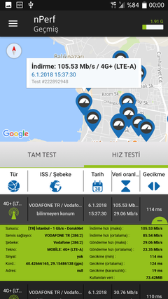 TÜM OPERATÖRLER 4,5G HIZ TESTİ [ANA KONU] 5G YE DOĞRU ADIM ADIM