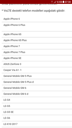 Sony telefonlara VoLTE desteği gelmiş