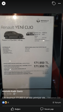 Yeni Clio stepne fiyati