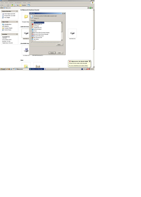 Yerel disk (C:)'ye girişte birlikte aç explorer hatası-çözüldü-