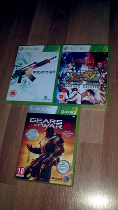  Xbox 360 3 adet orjinal oyun : Street fighter 4 arcade edition,Bodycount,Gears of war 2..