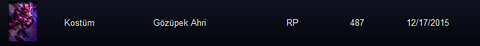 Gözüpek Ahri indirimde, 487RP.