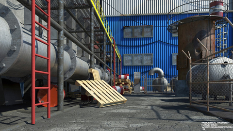 'Endüstriyel Fabrika' ilk ciddi 3ds max çalışmam