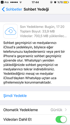 Whatsapp yedek aldım, eski yedek neden silindi ? (SS'li)