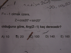  Trigonometri ve Karmaşık sayı sorularım