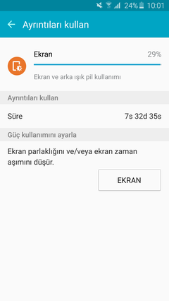  S6 sarj yatarken 60 kalkinca 24