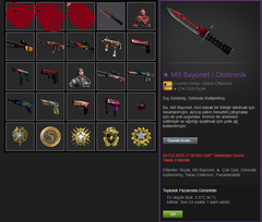 KOMPLE SATILIK RED-COLOR LOADOUT ENVANTER -%32 STEAM PRICE (M9 BAYONET AUTOTRONİC)