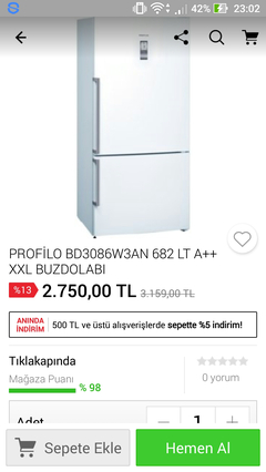 3000-3500 arası büyük buzdolabı