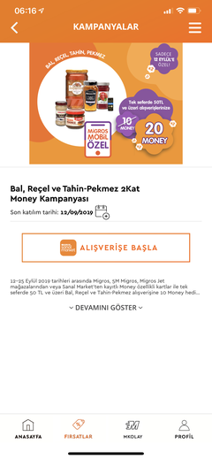 Migros Sanal Markette 200/60 TL Bonus ve Dahası da Var