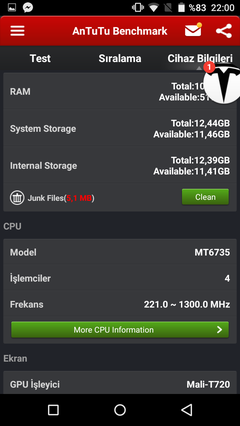 HiKING A12 4.5G / Android 5.1 / ANA KONU 396 Lira