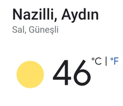 YARIN HAVA 44 DERECE YOK ARTIK.