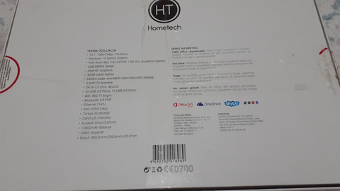 HOMETECH 14B NOTEBOOK SIFIRDAN FARKSIZ