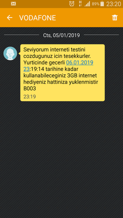 Vodafone 1 gunluk 3 gbyt hediye anket