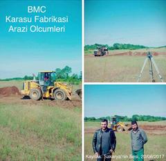 BMC tank üretimi için arazi ölçümü yapıyor.
