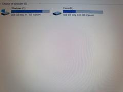 Acil HDD birim sildim disk yönetiminde dahili hdd gözükmüyor