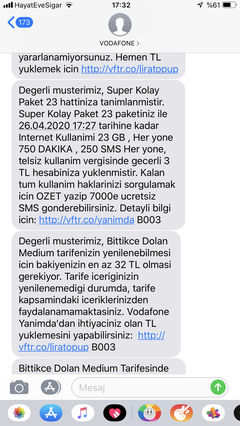 Foruma özel vodafone faturasız bol gb lı kolay internet paketleri yapılır