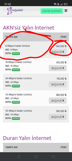 Yıllık 300tl paketi