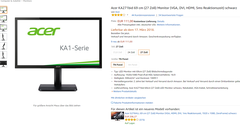 Acer KA271bid 69 cm (27 Zoll) Monitor (VGA, DVI, HDMI, 5ms Reaktionszeit) schwarz