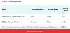 TT Evimde Mobil Wifi Tarifesi / 10GB 19TL-20GB 29TL