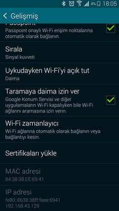  s5 wifi sorunu