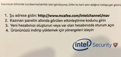  McAfee 1 Yıllık antivirüs sadece 9 TL