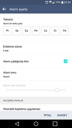  G4 Alarm Sesi Ayarlanmıyor