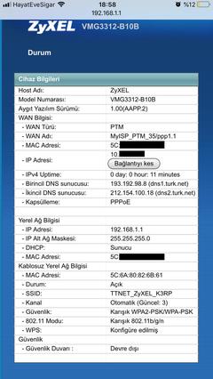 VMG3312-B10B Vdsl Bağlantı Sorunu