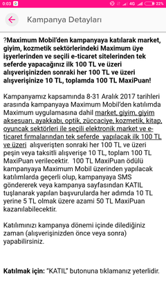 Yeni yılda 100 TL MaxiPuan(8-31 Aralık 2017   /  11x100=100 puan) 