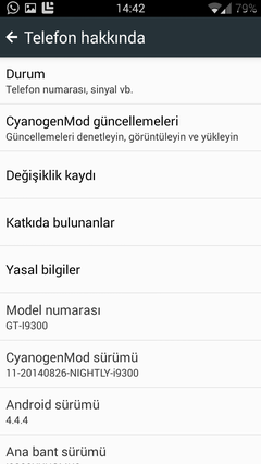  Galaxy S3 Cyanogenmod 11 [4.4.4] Kurulum ve Kullanım Rehberi