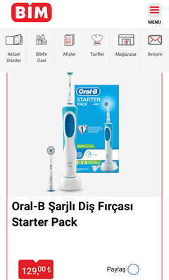 Oral B Pro 2 2000 diş fırçası/ istegelsin / 180TL