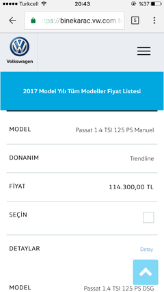 Volkswagen liste fiyatlarına zam