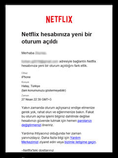 Başkasının mailleri bana geliyor, özellikle Netflix!