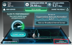  Hız testi sonucu farklı isim.