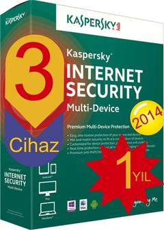  YENİ/ Kaspersky İnternet Security 2014 Türkçe/ 3 Cihaz 1 Yıl 69,90 TL