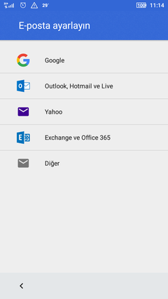 Gmail hesabı eklenmiyor