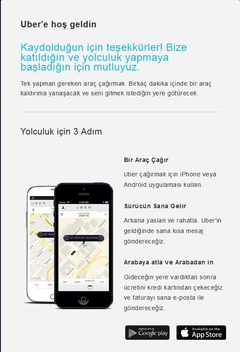  Lüks araç çağırma uygulaması Uber İstanbulda.İlk 2 yolculuk 50 TL indirimli