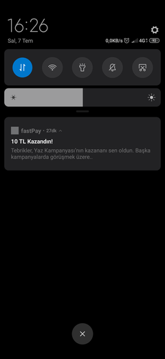 FastPay 3 işleme 10 tl hediye