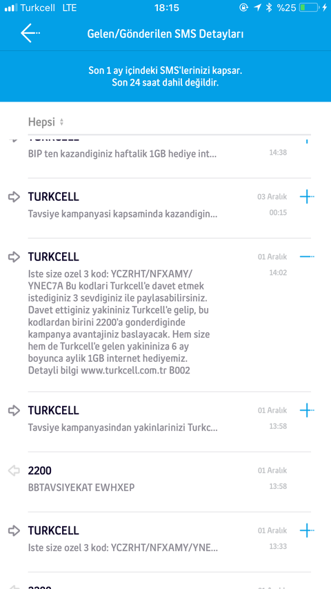 Turkcele numara taşıma ile gelenlere  6 ay 1gb internet toplam 6 gb internet kodu